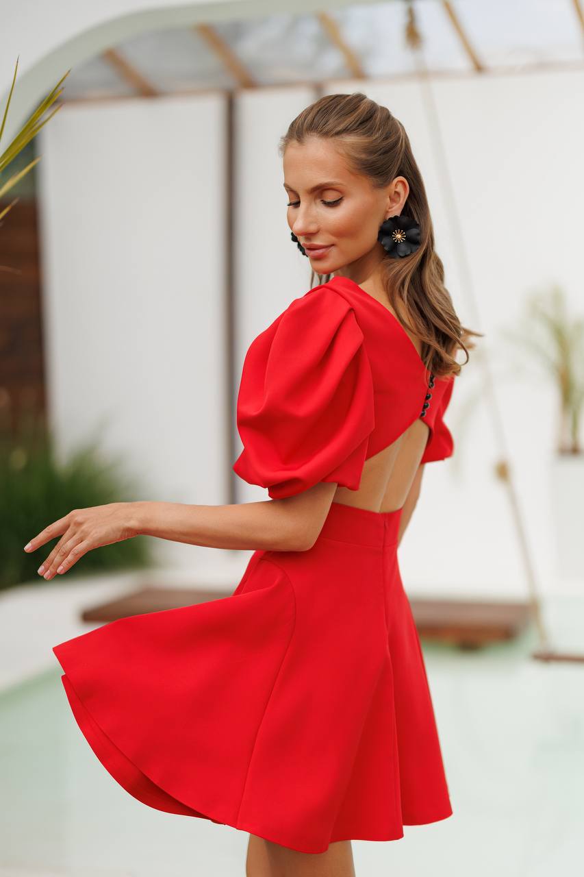 Élodie Puff Sleeve Mini Dress