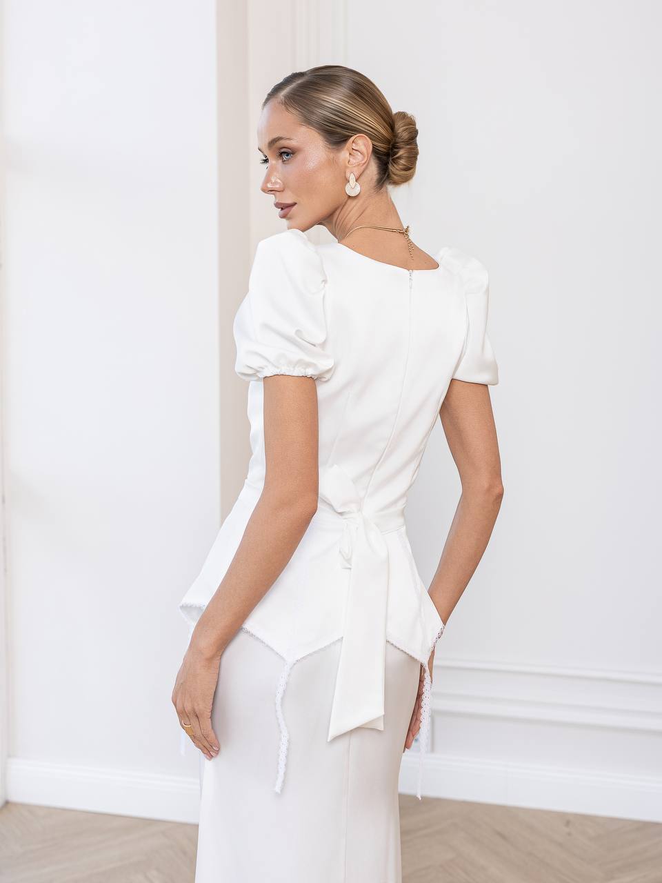 Rosalie Basque Midi Dress