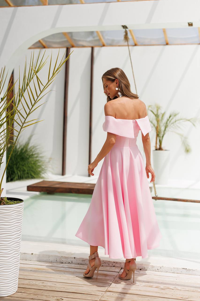 Elara Off-Shoulder Midi Dress