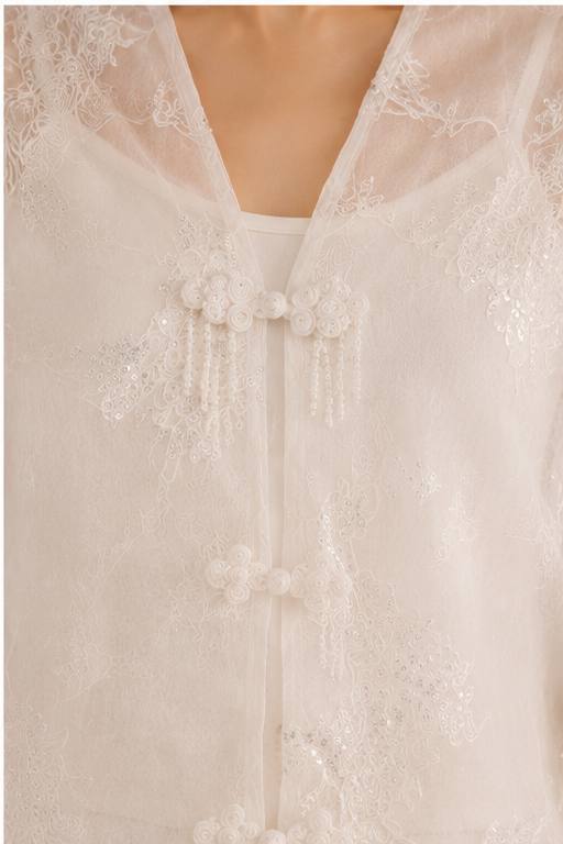 Camellia Lace Kimono Milk
