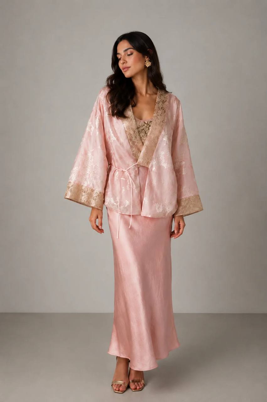 Blush Lace Maxi Dress