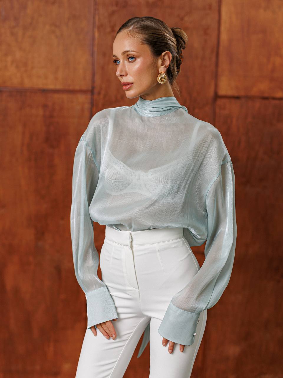 Aurelia Sheer Organza Blouse