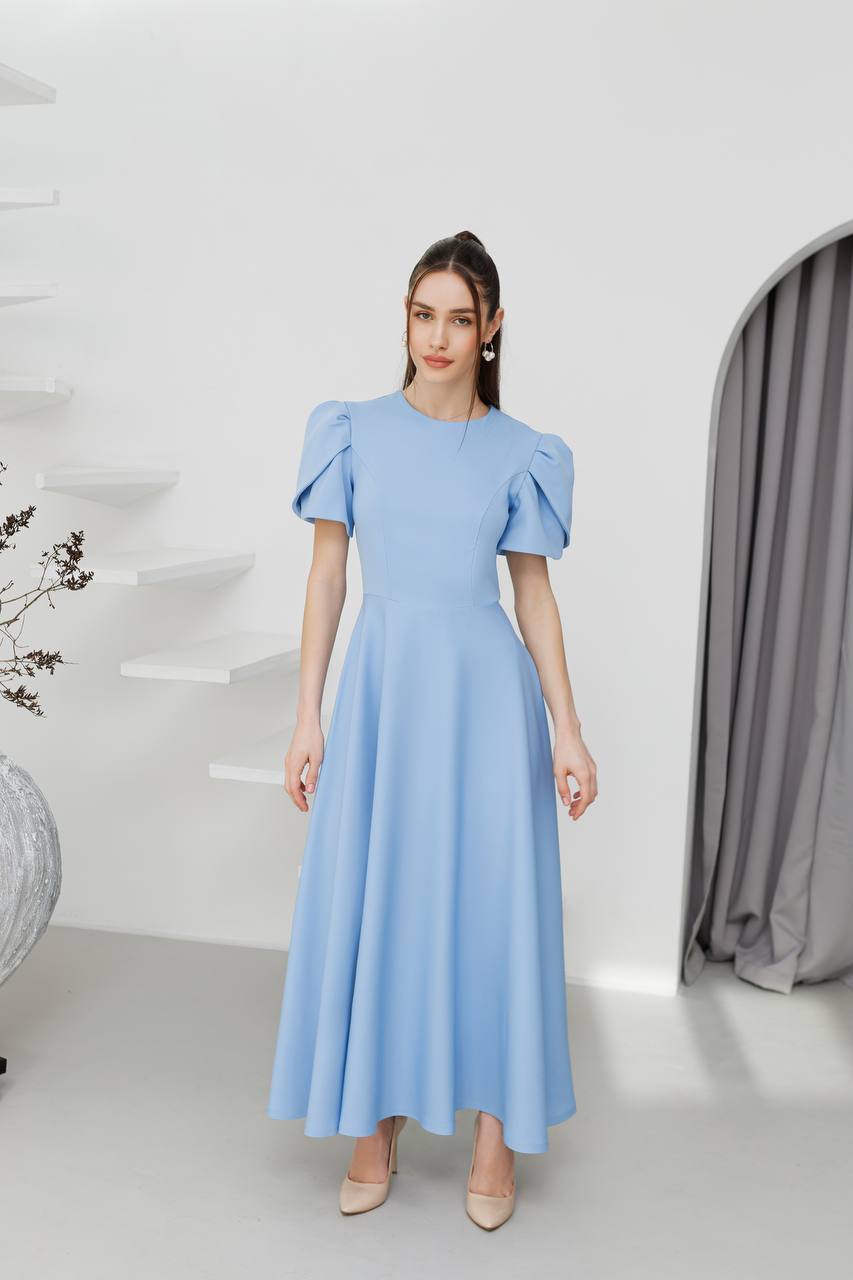 Cristina Tulip Sleeve Midi Dress