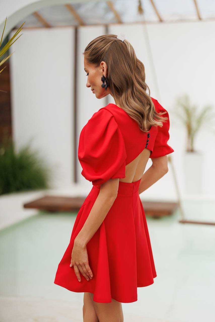 Élodie Puff Sleeve Mini Dress