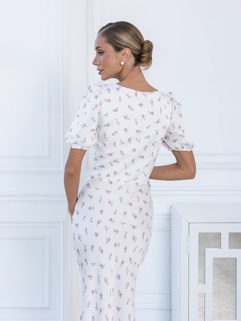 Rosalie Basque Midi Dress