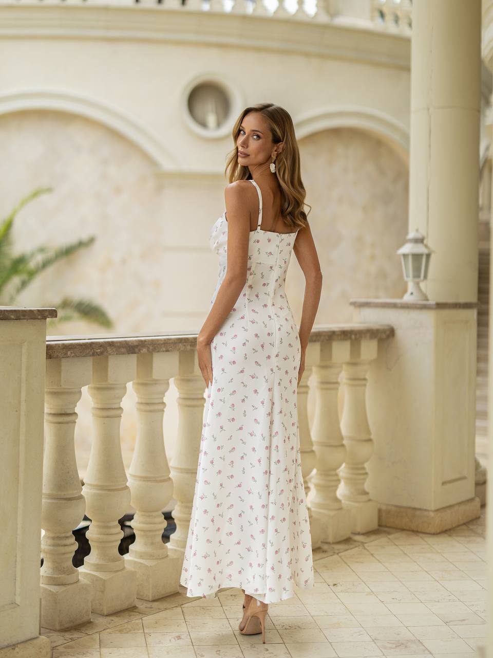 Floral Satin Button Maxi Dress