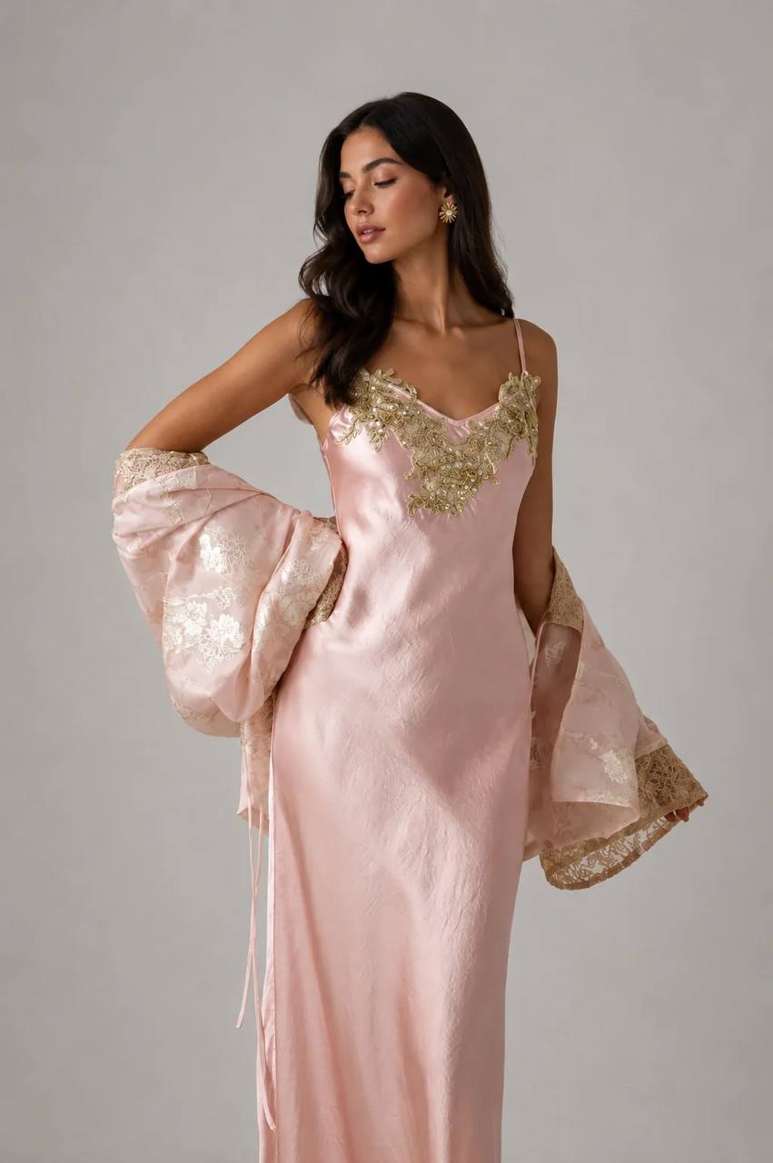 Blush Lace Maxi Dress