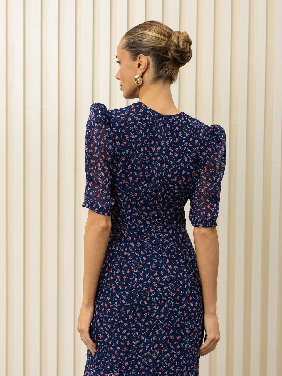 Amélie Floral Chiffon Midi Dress