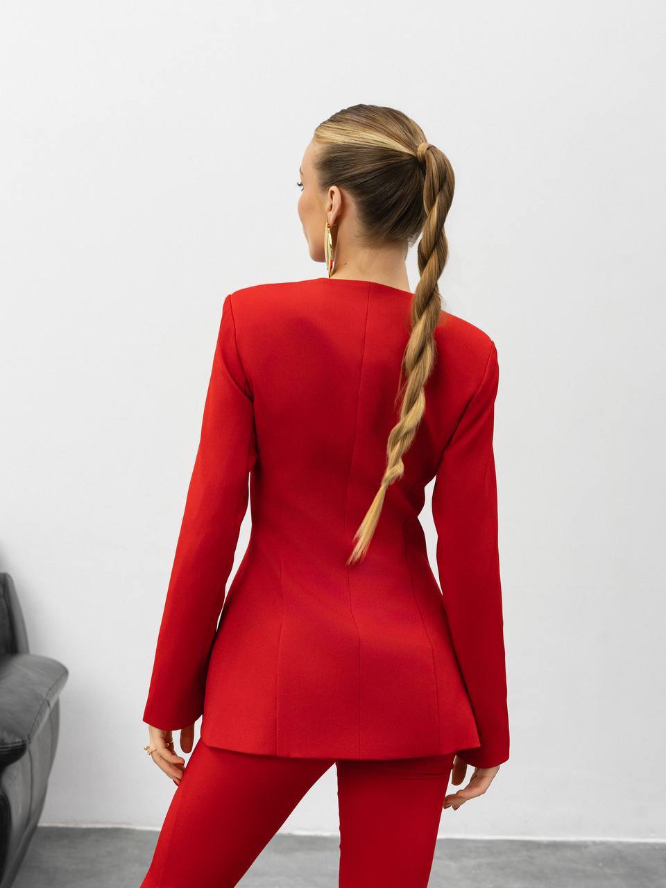 Aurelia Gold Button Tailored Suit