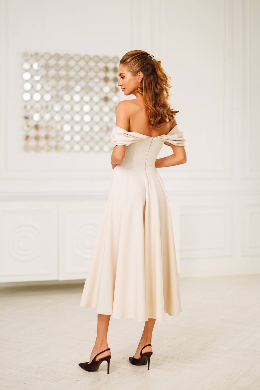 Jane Off-Shoulder Midi Dress