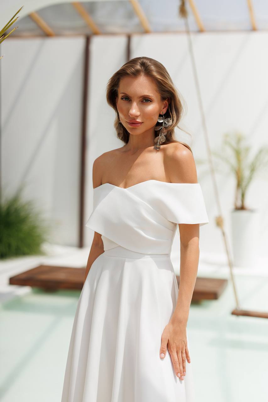 Elara Off-Shoulder Midi Dress