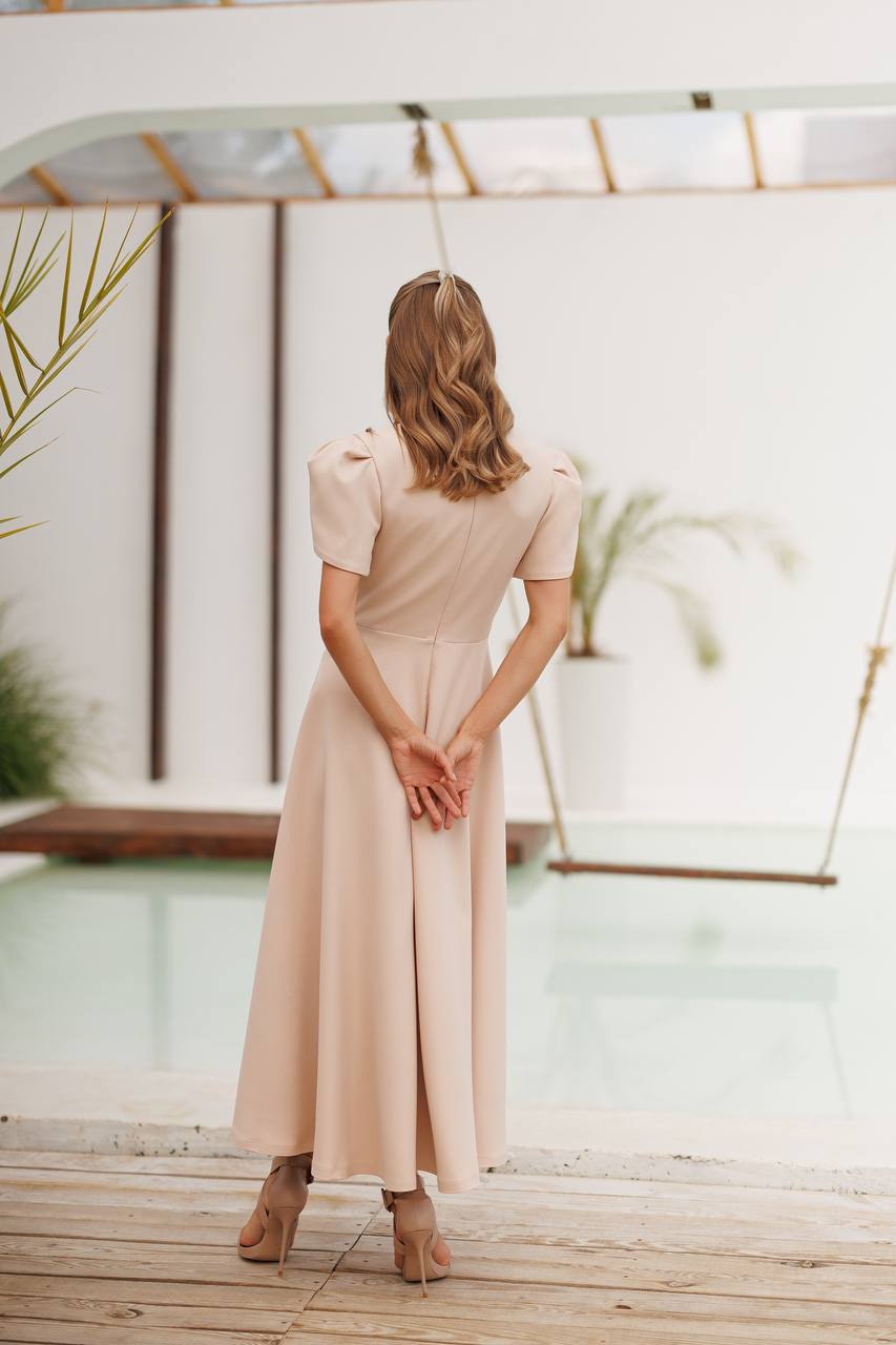 Cristina Tulip Sleeve Midi Dress