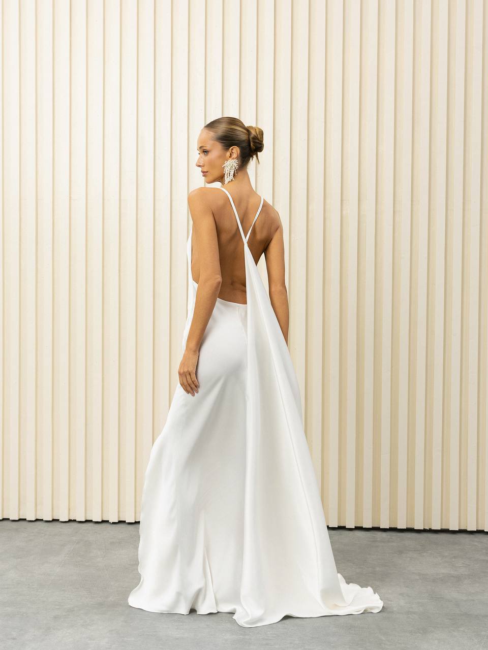 Serena Satin Cowl-Neck Maxi Dress
