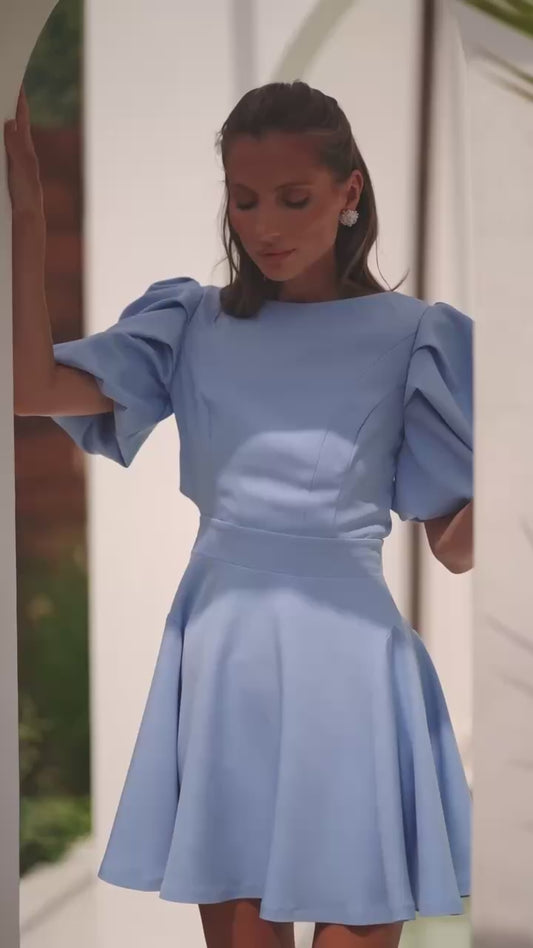 Élodie Puff Sleeve Mini Dress