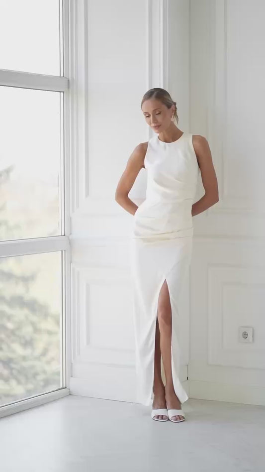 Aurielle Satin Maxi Dress